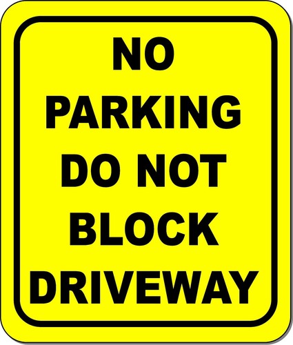 Parking not block - no,